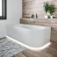 Riho Desire Corner LED Wanna narożna z hydromasażem 184x84 cm z oświetleniem LED prawa + obudowa + nóżki biały mat B087004105 - zdjęcie 2