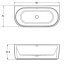 Riho Desire Wanna wolnostojąca 180x84 cm przyścienna z napełnianiem przez przelew z oświetleniem LED + obudowa + nóżki chrom/biały mat B089012105 - zdjęcie 3