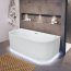 Riho Desire Wanna wolnostojąca 180x84 cm przyścienna z napełnianiem przez przelew z oświetleniem LED + obudowa + nóżki chrom/biały mat B089012105 - zdjęcie 2