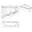Riho Doppio Plug & Play Wanna wolnostojąca narożna prawa 180x130 cm biała BD44005 - zdjęcie 2