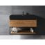 Riho Livit Glaze Top Umywalka wisząca lub meblowa 101x46 cm bez otworu na baterię czarny mat F70012/W006005304 - zdjęcie 2