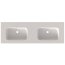 Riho Livit Velvet Slim Umywalka meblowa podwójna 140,5x46 cm z 2 otworami na baterie biały mat F70036/W007014105 - zdjęcie 1