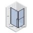 Riho Lucid GD201 Kabina prostokątna 80x90x200 cm profile biały mat szkło przezroczyste GD208W090/G005008122 - zdjęcie 2