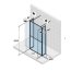 Riho Lucid GD404 Swing Kabina prysznicowa walk-in 120x40x200 cm profile czarny mat szkło przezroczyste G005067121 - zdjęcie 2