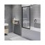 Riho Lucid GD501 Parawan nawannowy 80x150 cm profile czarny mat szkło przezroczyste GDB508B000/G005046121 - zdjęcie 1