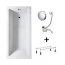 Riho Lusso Plus Zestaw Wanna prostokątna 170x80 cm + syfon Viega Simplex + nóżki biała B006001005+495121+207093 - zdjęcie 1