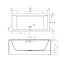 Riho Rethink Cubic Plug&Play Back2Wall Wanna prostokątna 190x90 cm biała B109024005 - zdjęcie 2