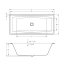 Riho Still Square LED Wanna prostokątna 170x75 cm z napełnianiem przez przelew z oświetleniem LED zagłówki po obydwu stronach biała B100035005 - zdjęcie 3