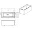 Riho Still Square Plug & Play Wanna prostokątna 170x75 cm z napełnianianiem przez przelew + obudowa + nóżki biała B100064005 - zdjęcie 4