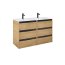 Roca Alpine Szafka podumywalkowa 58,5x45,2x74 cm jasny dąb A857866464 - zdjęcie 4
