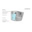 Roca Avant Zestaw Toaleta WC podwieszana 56,5x36,5 cm Rimless Vortex bez kołnierza ze zintegrowanym zbiornikiem In-Tank spłukiwanie wirowe + deska wolnoopadająca biały z powłoką Supraglaze A80336NS0H - zdjęcie 30