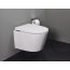 Roca Avant Zestaw Toaleta WC podwieszana 56,5x36,5 cm Rimless Vortex bez kołnierza ze zintegrowanym zbiornikiem In-Tank spłukiwanie wirowe + deska wolnoopadająca biały z powłoką Supraglaze A80336NS0H - zdjęcie 5