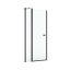 Roca Capital Drzwi prysznicowe uchylne 195x120 cm profile czarny mat szkło przezroczyste AM4612016M - zdjęcie 1