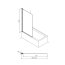 Roca Capital Parawan nawannowy składany 1-częściowy 85x140 cm profile chrom szkło przezroczyste z powłoką MaxiClean AM4008512M - zdjęcie 2
