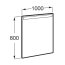 Roca Eidos Lustro ścienne 100x80 cm LED chrom A812357000 - zdjęcie 2