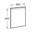 Roca Eidos Lustro ścienne 60x80 cm LED chrom A812355000 - zdjęcie 2