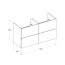 Roca Ella Szafka podumywalkowa 118,4x44,6x63,5 cm biały mat A857772529 - zdjęcie 2