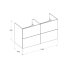 Roca Ella Szafka podumywalkowa 118,4x44,6x63,5 cm czarny mat A857772532 - zdjęcie 2