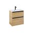 Roca Gap Pro Compact Slim Zestaw Umywalka meblowa 60,5x38 cm z szafką podumywalkową jasny dąb/biały A852067464 - zdjęcie 1
