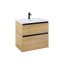 Roca Gap Pro Slim Zestaw Umywalka meblowa 70,5x46 cm z szafką podumywalkową jasny dąb/biały A852050464 - zdjęcie 1