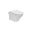 Roca Gap Round Compacto Zestaw Toaleta WC 48x35,5 cm krótka bez kołnierza + deska wolnoopadająca biała A34H0N3000 - zdjęcie 1