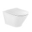 Roca Gap Round Zestaw Toaleta WC podwieszana 54x35,5x44 cm Rimless bez kołnierza z deską wolnoopadającą Slim biała A34H0N8000 - zdjęcie 1
