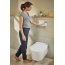Roca Inspira Round Compacto Zestaw Toaleta WC krótka 48x37 cm bez kołnierza + deska wolnoopadająca biały A346528000+A80152C00B - zdjęcie 4