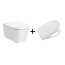 Roca Inspira Round Compacto Zestaw Toaleta WC krótka 48x37 cm bez kołnierza + deska wolnoopadająca biały A346528000+A80152C00B - zdjęcie 1