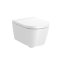 Roca Inspira Round Compacto Zestaw Toaleta WC krótka 48x37 cm bez kołnierza + deska wolnoopadająca biały A346528000+A80152C00B - zdjęcie 5