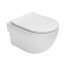 Roca Meridian Compacto Zestaw Toaleta WC podwieszana 48x36 cm Rimless bez kołnierza z deską wolnoopadającą slim Duroplast biała A34H242000 - zdjęcie 1