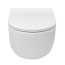 Roca Meridian Compacto Zestaw Toaleta WC podwieszana 48x36 cm Rimless bez kołnierza z deską wolnoopadającą slim Duroplast biała A34H242000 - zdjęcie 5