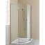 Roca Metropolis Rondo Kabina prysznicowa półokrągła 80x80x195 cm z powłoką MaxiClean profile chrom szkło przezroczyste AMP3608012M - zdjęcie 2