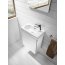 Roca Mini Zestaw łazienkowy 45x25x57,5 cm z lustrem, biały A855866806 - zdjęcie 4