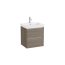 Roca Ona Zestaw umywalka meblowa 55x46 cm z szafką podumywalkową ciemny wiąz/biały A851687511 - zdjęcie 1