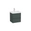Roca Ona Zestaw umywalka meblowa 55x46 cm z szafką podumywalkową ciemny zielony mat/biały A851687513 - zdjęcie 1