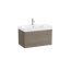 Roca Ona Zestaw umywalka meblowa 80x46 cm z szafką podumywalkową ciemny wiąz/biały A851685511 - zdjęcie 1