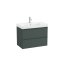 Roca Ona Zestaw umywalka meblowa 80x46 cm z szafką podumywalkową ciemny zielony mat/biały A851691513 - zdjęcie 1