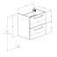 Roca Roma Compact Szafka podumywalkowa 49,6x38,4x53 cm dąb Canela A857951808 - zdjęcie 2