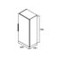Roca Suit Kolumna niska z drzwiami 34,5x25x75 cm, biała A857049806 - zdjęcie 2