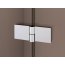 Ronal Sanswiss Annea Drzwi prysznicowe uchylne 100x200 cm ze ścianką stałą lewe, profile srebrny połysk szkło przezroczyste Aquaperle AN13G10005007 - zdjęcie 4