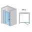 Ronal Sanswiss Annea Drzwi prysznicowe uchylne 100x200 cm ze ścianką stałą lewe, profile srebrny połysk szkło przezroczyste Aquaperle AN13G10005007 - zdjęcie 2