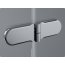 Ronal Sanswiss Pur Drzwi jednoczęściowe ze ścianką stałą w linii, montaż z profilem przyściennym 90x200 cm lewe, profile chrom szkło przezroczyste PU13PG0901007 - zdjęcie 8
