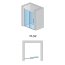 Ronal Sanswiss Pur Light S Drzwi rozsuwane dwuczęściowe 150x200 cm prawe, profile białe szkło przezroczyste PLS2D1500407 - zdjęcie 2