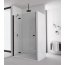 Ronal Sanswiss Annea Black AN13 Drzwi prysznicowe uchylne 110x200 cm ze ścianką stałą prawe, profile czarny mat szkło przezroczyste Aquaperle AN13D11000607 - zdjęcie 1