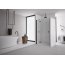 Ronal Sanswiss Annea Black AN13 Drzwi prysznicowe uchylne 110x200 cm ze ścianką stałą prawe, profile czarny mat szkło przezroczyste Aquaperle AN13D11000607 - zdjęcie 3
