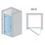 Ronal Sanswiss Annea Black AN1C Drzwi prysznicowe uchylne 70x200 cm prawe, profile czarny mat szkło przezroczyste Aquaperle AN1CD07000607 - zdjęcie 3