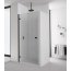 Ronal Sanswiss Annea Black AN1C Drzwi prysznicowe uchylne 70x200 cm lewe, profile czarny mat szkło przezroczyste Aquaperle AN1CG07000607 - zdjęcie 1
