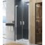 Ronal Sanswiss Cadura CA2C Drzwi prysznicowe wahadłowe 140x200 cm, profile srebrny połysk szkło przezroczyste Aquaperle CA2C1405007 - zdjęcie 1