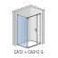 Ronal Sanswiss Cadura CAT2 Ścianka boczna 100x200 cm, profile srebrny połysk szkło przezroczyste Aquaperle CAT21005007 - zdjęcie 2