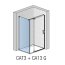 Ronal Sanswiss Cadura CAT3 Ścianka boczna 120x200 cm, profile srebrny połysk szkło przezroczyste Aquaperle CAT31205007 - zdjęcie 2